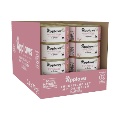 Applaws Thunfischfilet & Garnele 70g (24er Packung) Applaws Thunfischfilet & Garnele 70g (24er Packung)