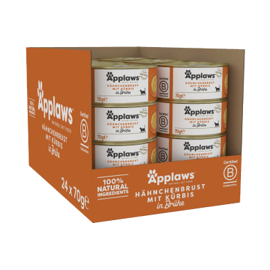 Applaws Hühnchenbrust & Kürbis 70g (24er Packung) Applaws Hühnchenbrust & Kürbis 70g (24er Packung)