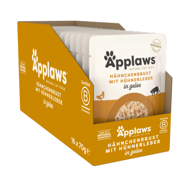 Applaws Huhn & Leber in Gelee 70g (16er Packung) Applaws Huhn & Leber in Gelee 70g (16er Packung)