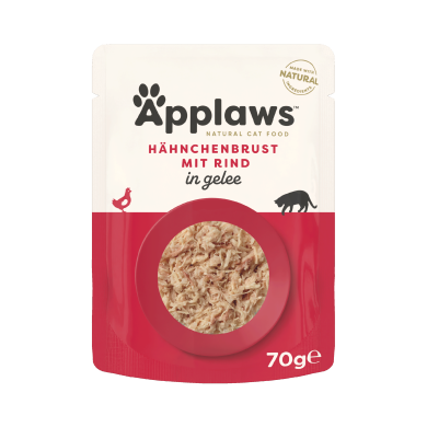 Applaws Huhn & Rind in Gelee 70g (16er Packung) Applaws Huhn & Rind in Gelee 70g (16er Packung)