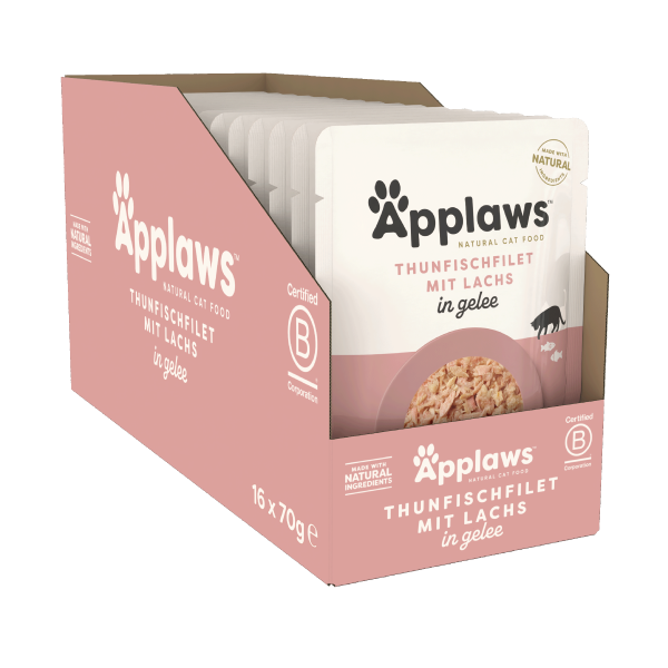 Applaws Thunfisch & Lachs in Gelee 70g (16er Packung) Applaws Thunfisch & Lachs in Gelee 70g (16er Packung)