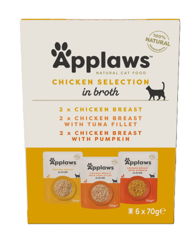 Applaws Hühnchenauswahl in Brühe Multipack (6x70g) Applaws Hühnchenauswahl in Brühe Multipack (6x70g)