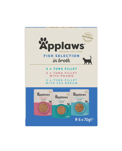 Applaws Fischauswahl im Brühe-Multipack (6x70g) Applaws Fischauswahl im Brühe-Multipack (6x70g)
