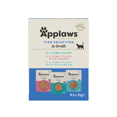 Applaws Fischauswahl im Brühe-Multipack (6x70g) Applaws Fischauswahl im Brühe-Multipack (6x70g)