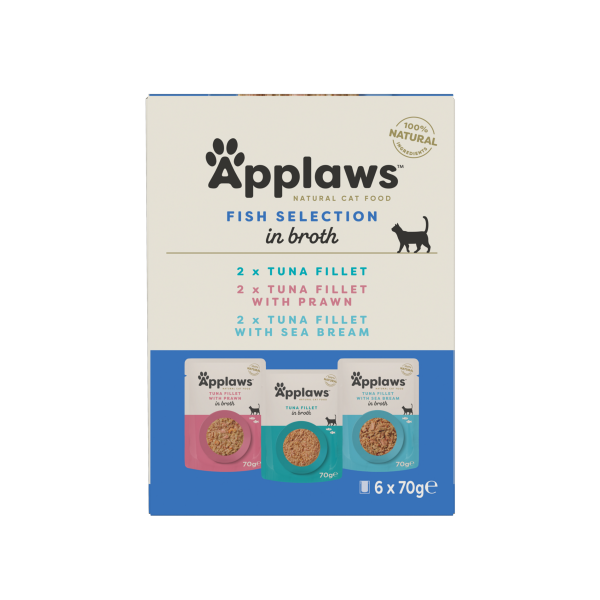 Applaws Fischauswahl im Brühe-Multipack (6x70g)