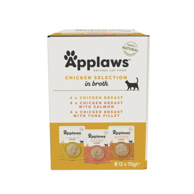 Applaws Nassfutter für Katzen, Multipack Hühnerauswahl in Brühe (12x70) Applaws Nassfutter für Katzen, Multipack Hühnerauswahl in Brühe (12x70)