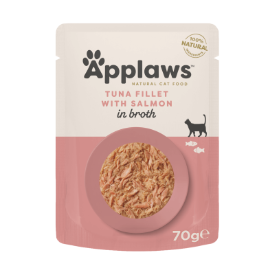 Applaws Thunfischfilet mit Lachs in Brühe Nassfutter für Katzen (12x70g) Applaws Thunfischfilet mit Lachs in Brühe Nassfutter für Katzen (12x70g)