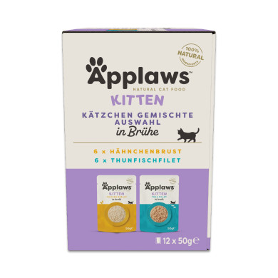 Applaws Nassfutter für Kätzchen Multipack in Brühe (12 x 50 g) Applaws Nassfutter für Kätzchen Multipack in Brühe (12 x 50 g)