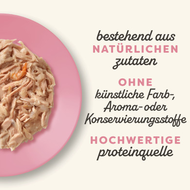 Thunfischfilet mit Garnelen in Gelee (16 x 70 g) Thunfischfilet mit Garnelen in Gelee (16 x 70 g)