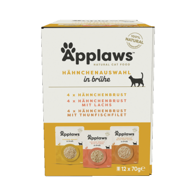 Applaws Nassfutter für Katzen, Multipack Hühnerauswahl in Brühe (12x70) Applaws Nassfutter für Katzen, Multipack Hühnerauswahl in Brühe (12x70)