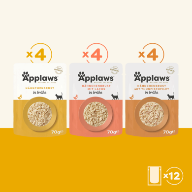 Applaws Nassfutter für Katzen, Multipack Hühnerauswahl in Brühe (12x70) Applaws Nassfutter für Katzen, Multipack Hühnerauswahl in Brühe (12x70)
