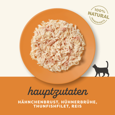 Applaws Hähnchenbrust mit Thunfischfilet in Brühe (12x70g) Applaws Hähnchenbrust mit Thunfischfilet in Brühe (12x70g)