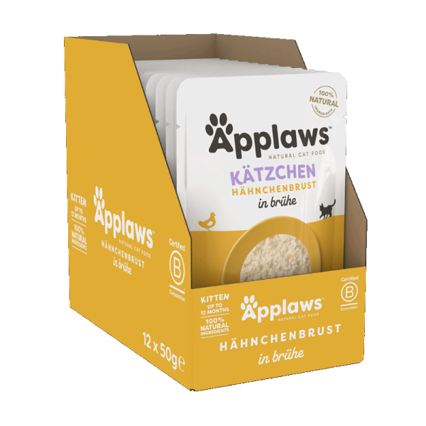 Applaws Kitten Hähnchenbrust in Brühe (12x50g)