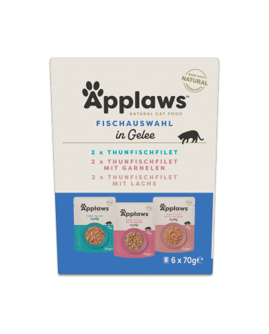 Applaws Fischauswahl in Gelee, Multipack (6x70 g) Applaws Fischauswahl in Gelee, Multipack (6x70 g)