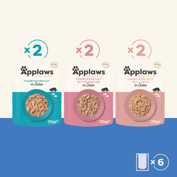 Applaws Fischauswahl in Gelee, Multipack (6x70 g)