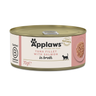 Applaws Thunfischfilet mit Lachs in Brühe (24x70g)