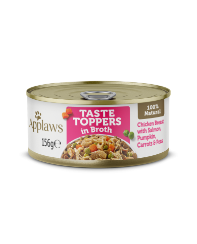 Applaws Hähnchenbrust mit Lachs, Kürbis, Karotten und Erbsen in Brühe Dose 156g ( 12er Packung )