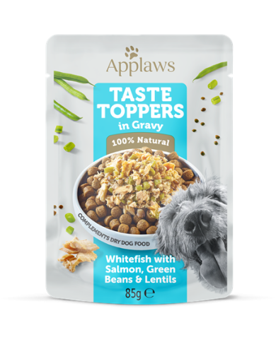 Applaws Weißfisch mit Lachs, grünen Bohnen und Linsen in Soße Beutel 85g( 12er Packung )